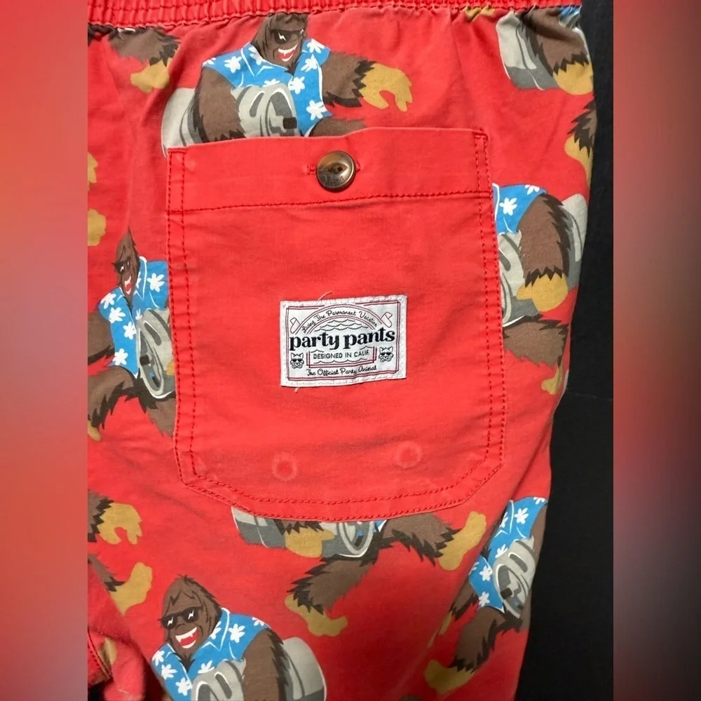🪅Party Pants Red Yeti Swim Shorts